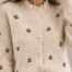 Cardigan Flores Bordadas frontal
