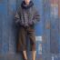 Bomber acolchada frontal azul